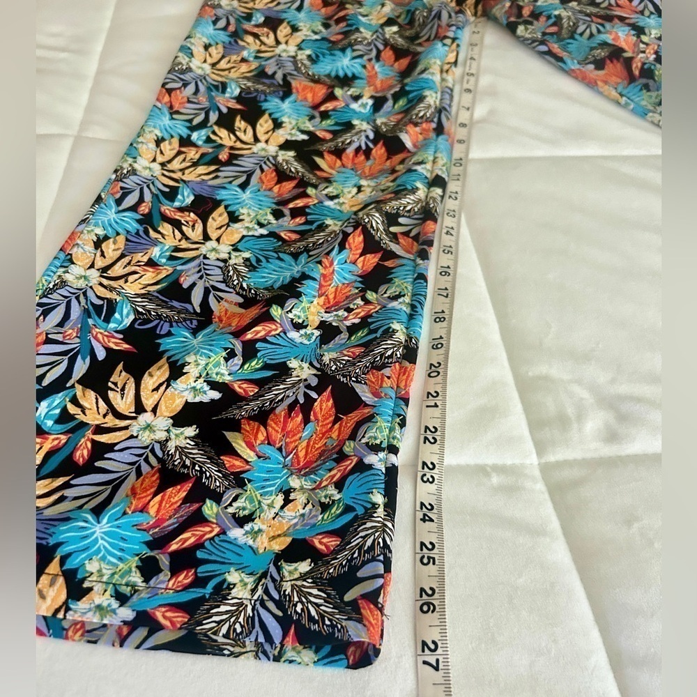 Lily Rose Floral Jungle Beach Pants Wide Leg Womens Size Small Black Blu…‌‌ - Picture 5 of 12